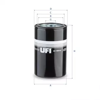 Filtre, système hydraulique de travail UFI OEM 53420903