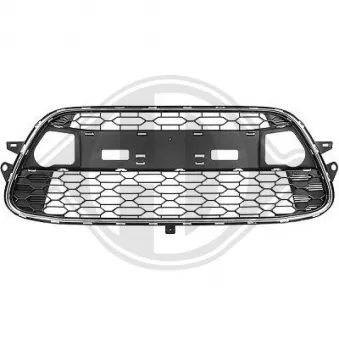 DIEDERICHS 4006044 - Grille de ventilation, pare-chocs