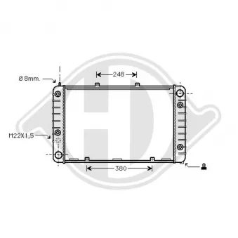 Radiateur, refroidissement du moteur DIEDERICHS [DCM3546]