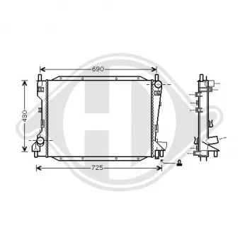 DIEDERICHS DCM3570 - Radiateur, refroidissement du moteur