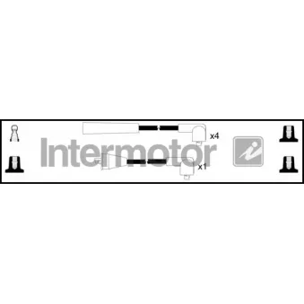 INTERMOTOR 73563 - Kit de câbles d'allumage