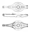 Bras de liaison, suspension de roue arrière gauche CTR [CQ1161L]