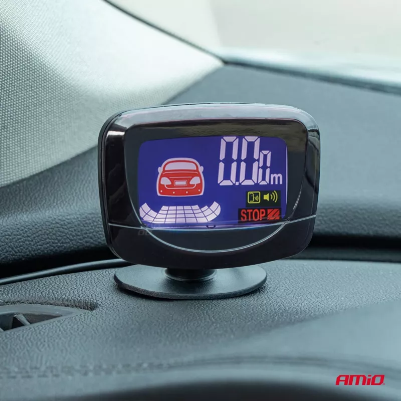 Ensemble de capteurs de stationnement capteurs de recul LED GRAF 4 capteurs noirs - AMIO 01562 - Visuel 1