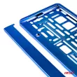 AMIO 03174 - Cadre de plaque d'immatriculation métallisé bleu -