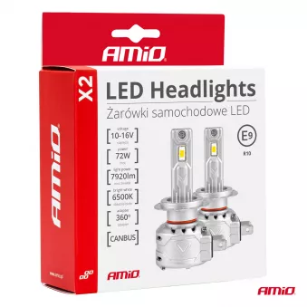 Ampoules LED voiture série X2 H3 6500K Canbus - AMIO 02971