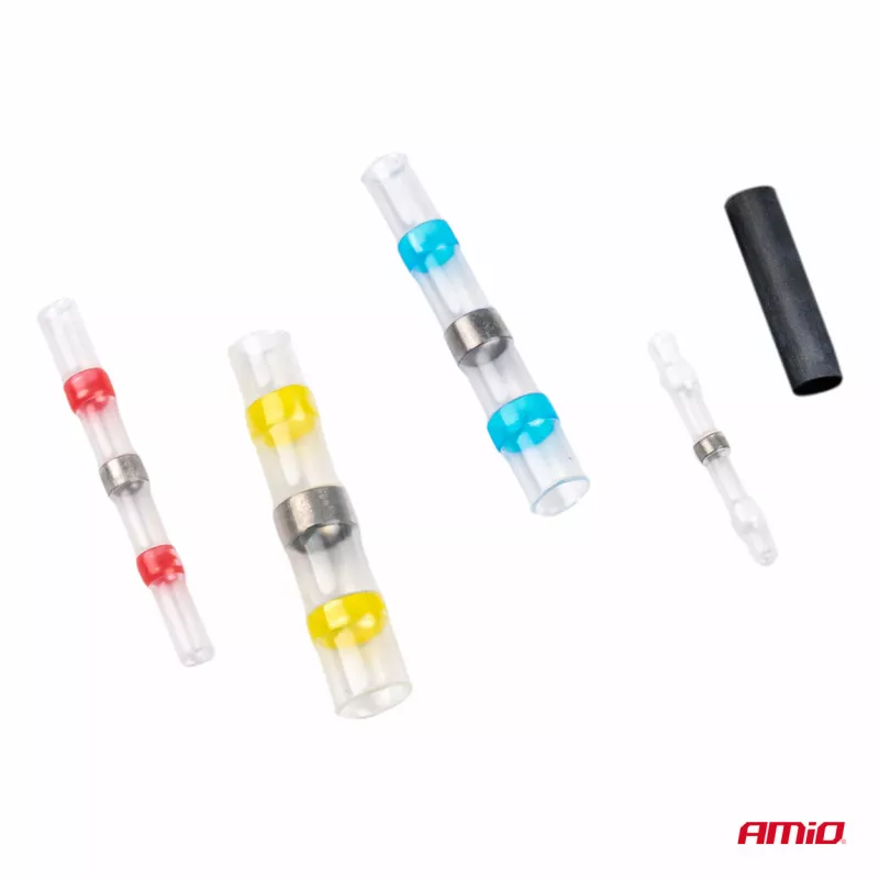 Connecteurs bornes avec soudure gaines thermorétractables 100 pcs. AMIO 03033 - Visuel 2