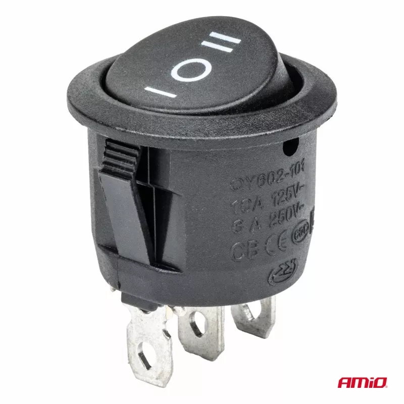 Interrupteur rond 12/230V BU03 AMIO 03614 - Visuel 1