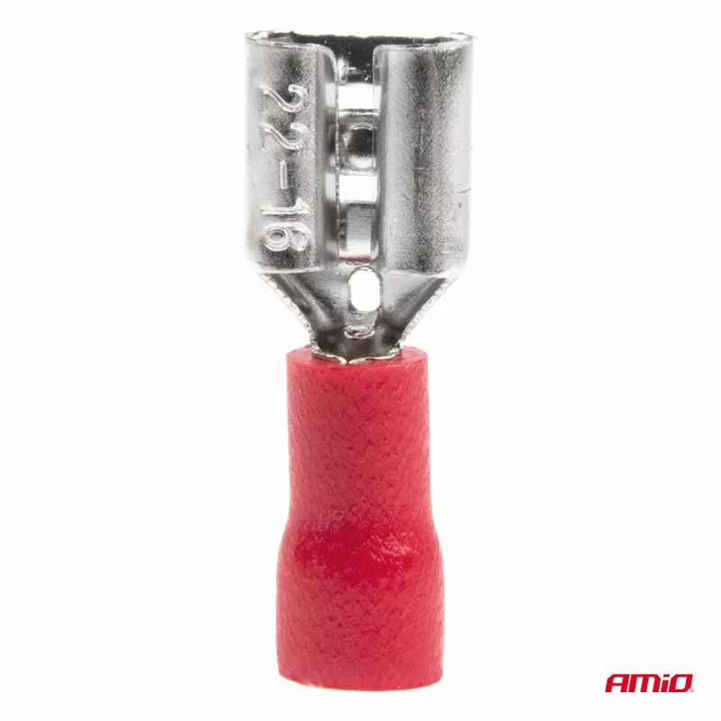 Connecteurs isolés femelles plats 7,4 mm 0,5-1,5 mm² 10A 10 pcs AMIO 03062 - Visuel 2