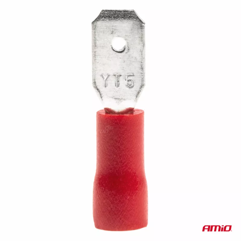 Connecteurs isolés mâles plats 4,75 mm 0,5-1,5 mm² 10A 10 pcs. AMIO 03065 - Visuel 2