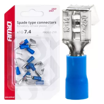 Connecteurs femelles plats dérivés 7,4 1,5-2,5mm2 15A 10 pcs - AMIO 03069
