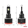 AMIO 03309 - Ampoules LED voiture série X3 H15 6500K Canbus