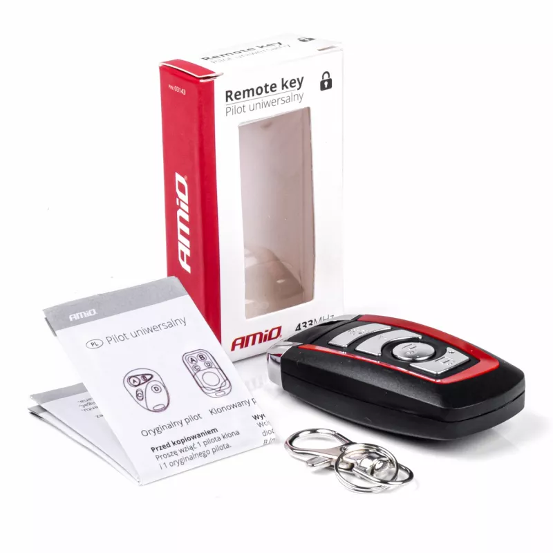 Télécommande universelle auto-copiable 4 boutons AMIO 03143 - Visuel 1