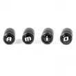 AMIO 03277 - Bouchons de valve en aluminium noir, lot de 4