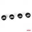 AMIO 03277 - Bouchons de valve en aluminium noir, lot de 4