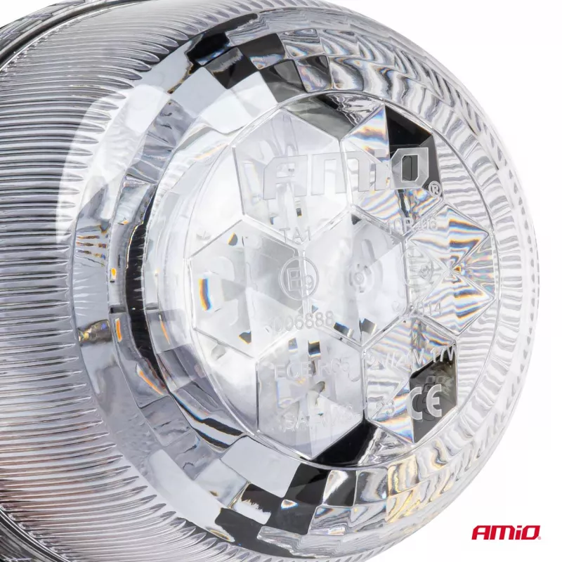Lampe d'avertissement clignotante gyrophare 24 LED W25SB 12V 24V - AMIO 03339 - Visuel 1