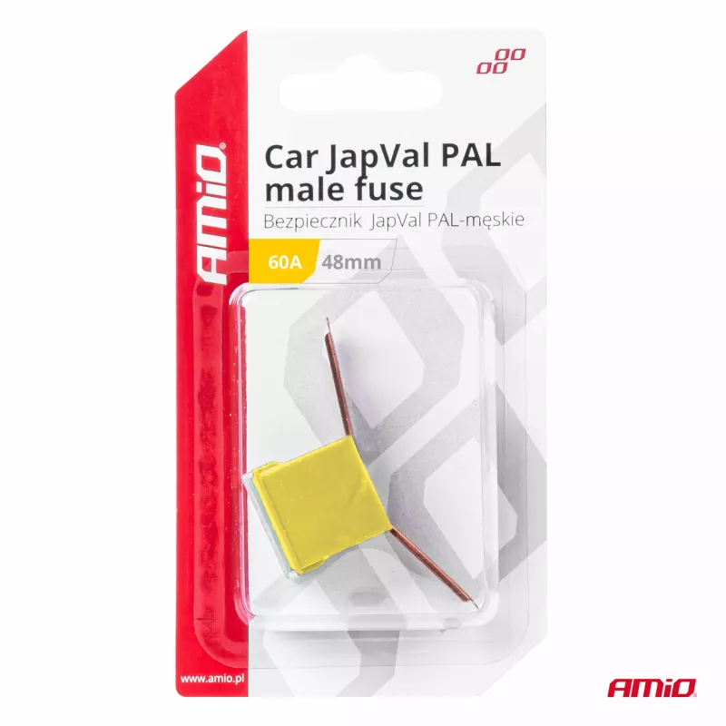 Fusible automobile JAPVAL PAL mâle 48mm 60A - AMIO 03421 - Visuel 2