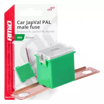 Fusible automobile JAPVAL PAL mâle 62mm 40A - AMIO 03428