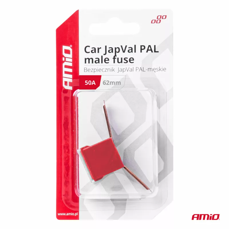 Fusible automobile JAPVAL PAL mâle 62mm 50A - AMIO 03429 - Visuel 2