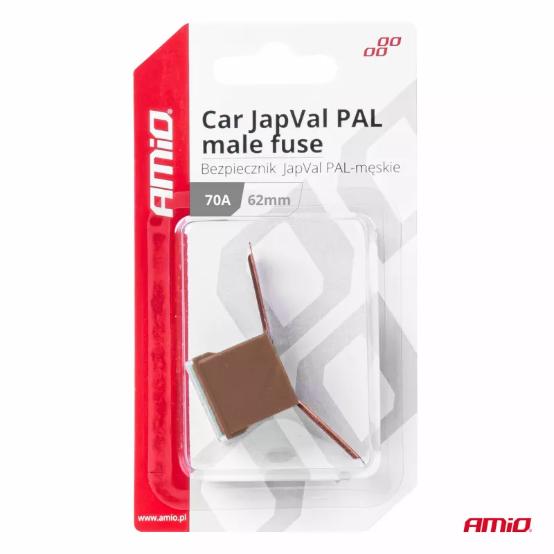 Fusible automobile JAPVAL PAL mâle 62mm 70A - AMIO 03431 - Visuel 2