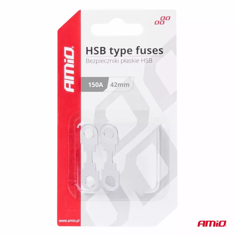 Fusibles à bande plats 2 pcs. HSB 42mm 150A - AMIO 03504 - Visuel 2