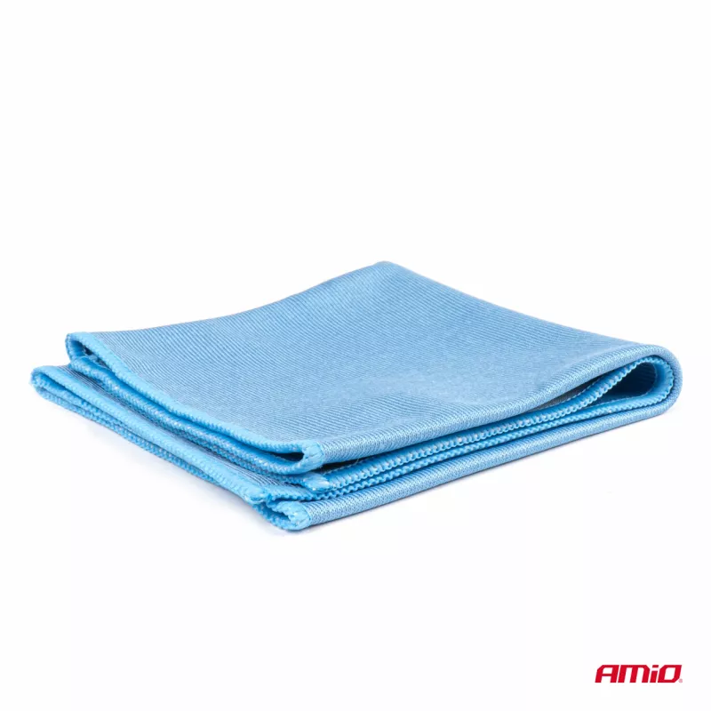 Microfibre sans traces pour le lavage et le nettoyage des vitres, du verre et des miroirs 30x40cm 2 pièces AMIO 03730 - Visuel 1