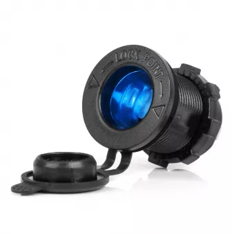 Prise d'alimentation supplémentaire encastrable avec rétroéclairage bleu 12V 24V - AMIO 04220
