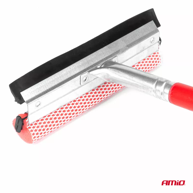 Lave-vitres pour fenêtres et miroirs + raclette à eau sur manche en bois 60 cm AMIO 03857 - Visuel 1