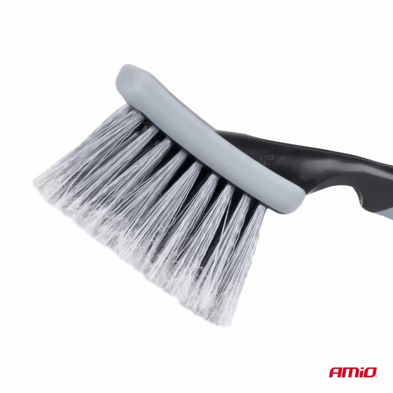 Brosse pour laver nettoyer roues jantes enjoliveurs courte 26 cm AMIO 04031 - Visuel 1