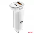 AMIO 03875 - Chargeur de voiture USB-A + USB-C 20W -