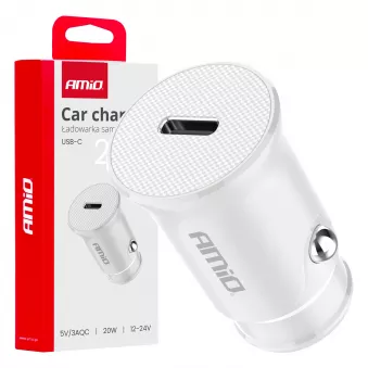 Chargeur de voiture USB-C 20W - AMIO 03876