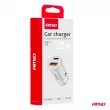 AMIO 03877 - Chargeur de voiture USB-A + USB-C 20W -