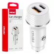 AMIO 03878 - Chargeur de voiture USB-A + USB-C 20W -