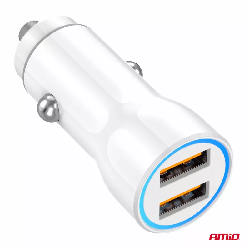 Chargeur de voiture 2x USB-A - AMIO 03879 - Visuel 2