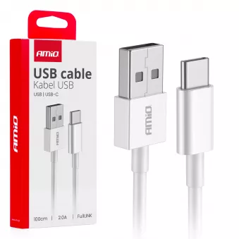 Câble de charge USB-A - USB-C 2A 100cm FullLINK - AMIO 03893
