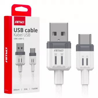 Câble de charge USB-A - USB-C 3A 200cm FullLINK - AMIO 03906