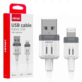 Câble de charge USB-A - LIGHTNING IPHONE 3A 100cm FullLINK - AMIO 03907