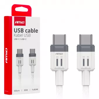 Câble de charge USB-C - USB-C 60W 100cm FullLINK - AMIO 03908
