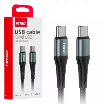 Câble de charge USB-C - USB-C 60W 200cm FullLINK - AMIO 03915