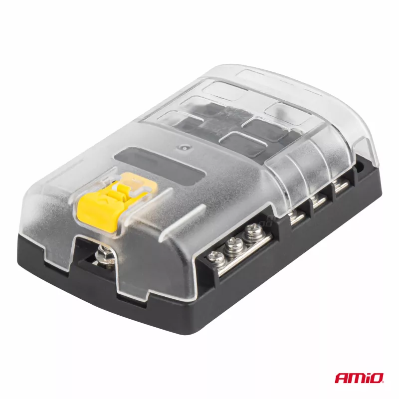 Boîte à fusibles avec rail négatif connecteurs à vis 6 prises - AMIO 03833 - Visuel 1
