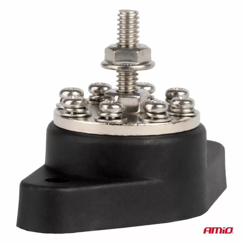 Bloc de distribution connecteur batterie barre omnibus 8 voies max 48V 160A - AMIO 03807 - Visuel 1