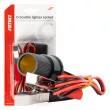 AMIO 03804 - Adaptateur de prise allume-cigare avec sortie pour pinces crocodiles 12V 24V 100cm -