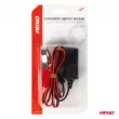 AMIO 03804 - Adaptateur de prise allume-cigare avec sortie pour pinces crocodiles 12V 24V 100cm -