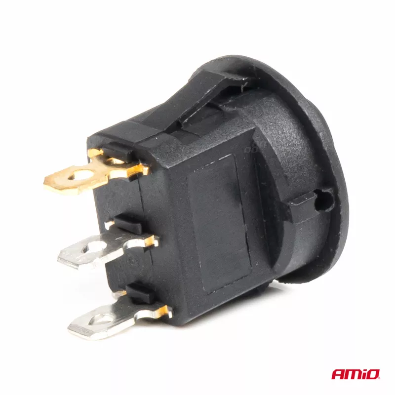 Interrupteur bouton rond 12V 20A ON OFF éclairage rouge - AMIO 03961 - Visuel 1