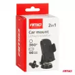 AMIO 04138 - Support de téléphone pour voiture pour cockpit et grille d'aération 2 en 1 360°