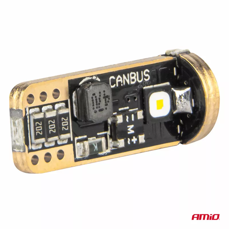 Ampoules LED CANBUS T10 W5W 3SMD 3838 Blanc 12V 24V - AMIO 04246 - Visuel 2