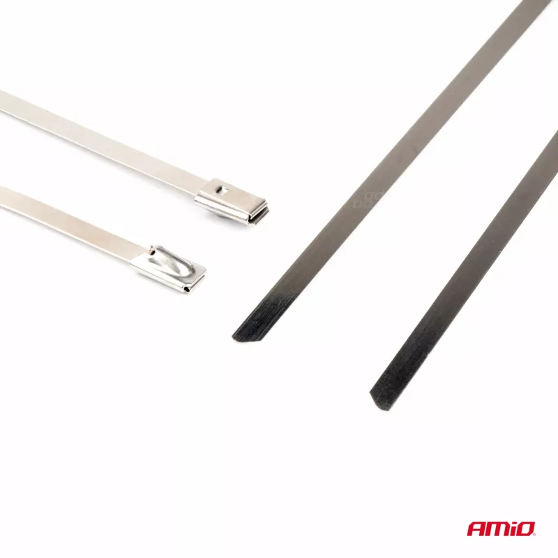 Colliers de serrage en acier inoxydable 4,6x100mm, 100 pièces AMIO 04319 - Visuel 2