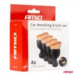 AMIO 04335 - Ensemble de pinceaux de detailing pinceaux de detailing nettoyage intérieur 4 pcs.