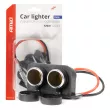 AMIO 04130 - Prise allume-cigare automobile étanche double 12V 24V -
