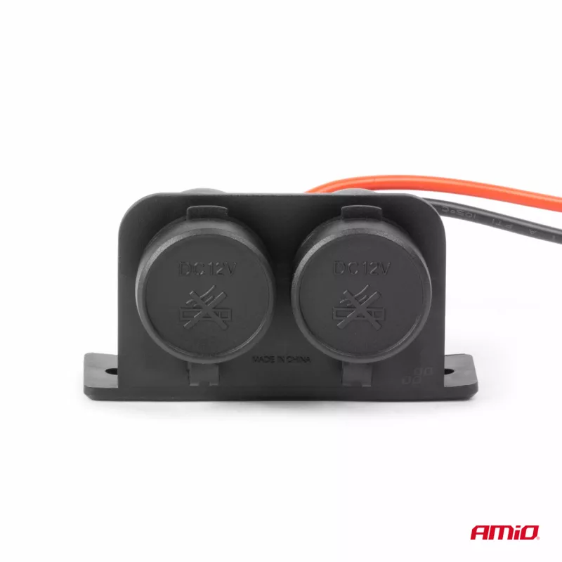 Prise allume-cigare automobile étanche double 12V 24V - AMIO 04130 - Visuel 2
