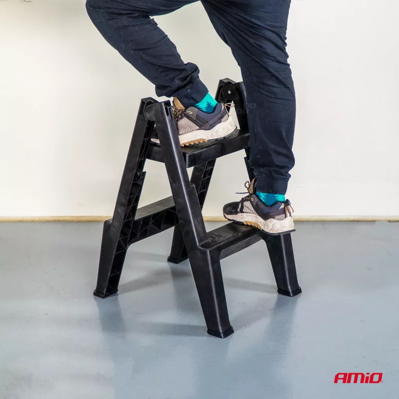 Tabouret échelle pliable 51,5 cm 150 kg AMIO 04267 - Visuel 2